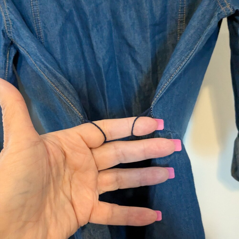 Justice Chambray Denim dress size 18-20 - Picture 7 of 8